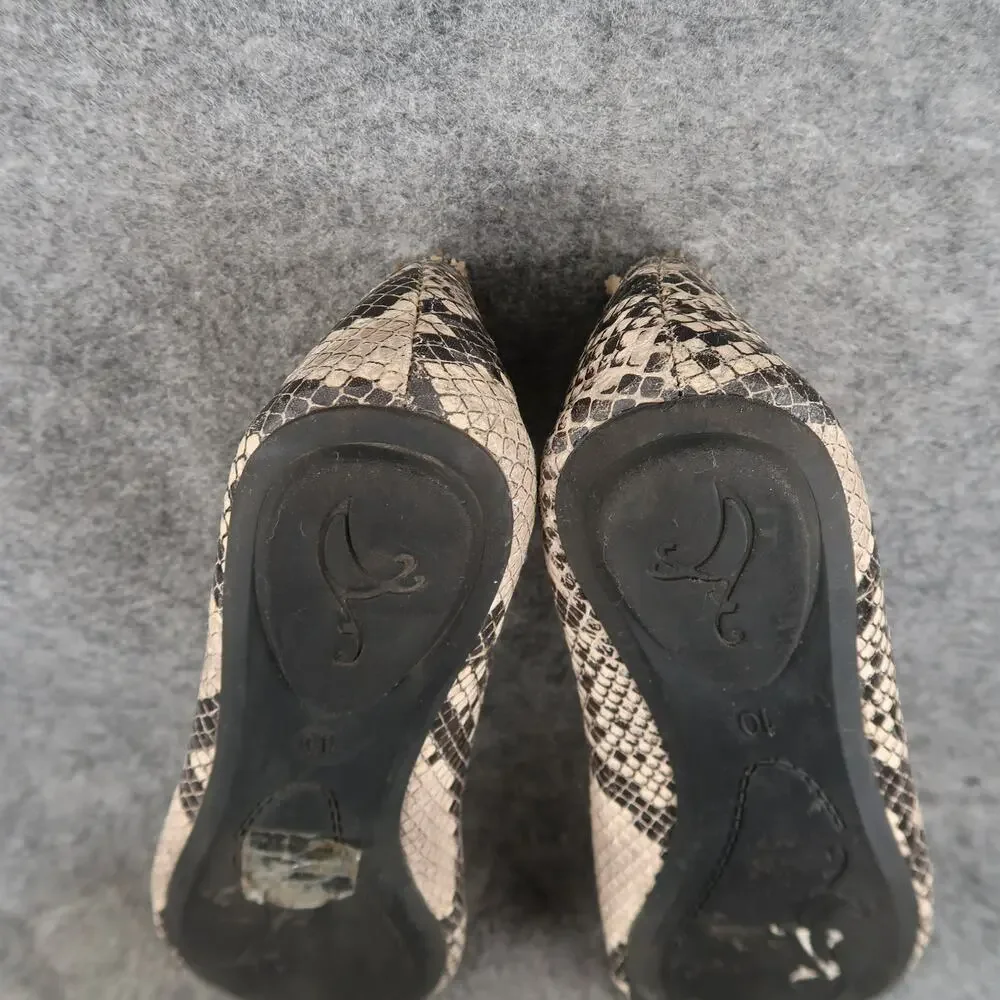 Capelli Shoes Womens 10 Ballet Flats Fashion Slip On Faux Snakeskin Casual